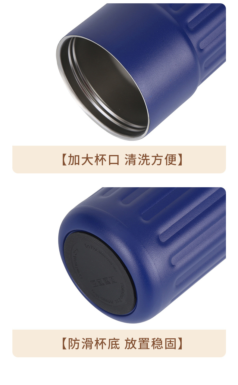 Customized cross-border smart 316 stainless steel coffee cups, insulated cups with handles, water cups for men and women traveling together, and cold preservation cups pic 9