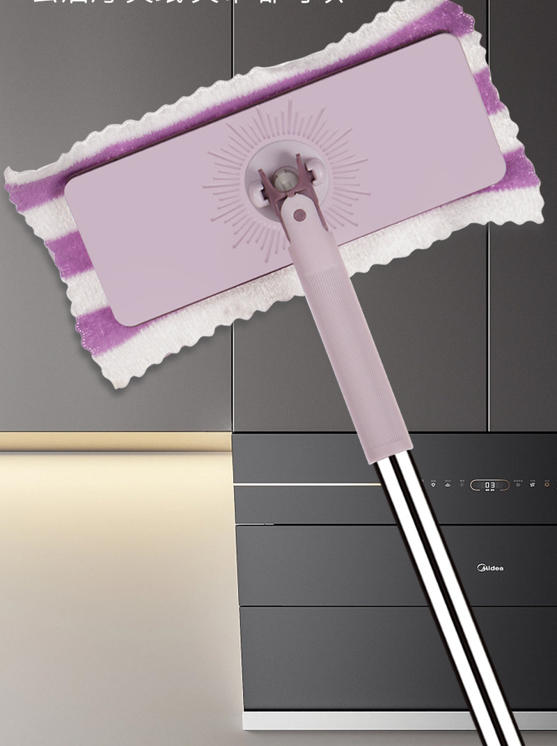 大号鲨鱼夹布拖把25按压自动换布适用多种纸巾二次利用洗脸巾拖把0610详情10