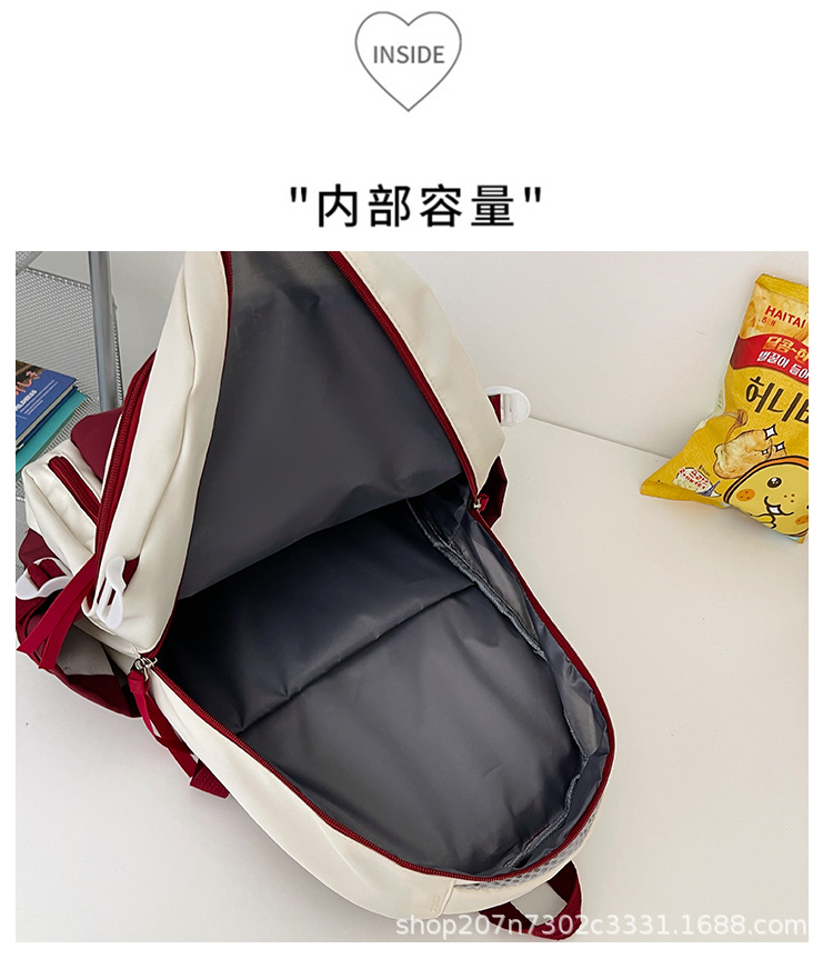 高颜值大容量外贸ins风双肩包女初中高中学生轻便书包电脑背包男详情7