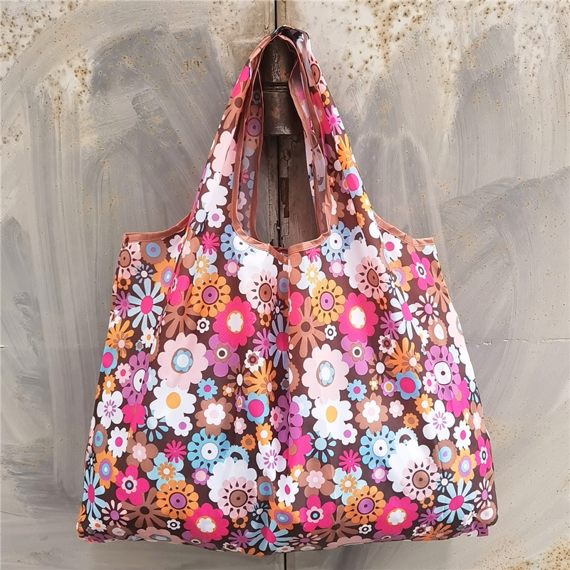 超大号卡通日本折叠环保购物袋防水尼龙买菜包收纳包米奇头手提袋详情21