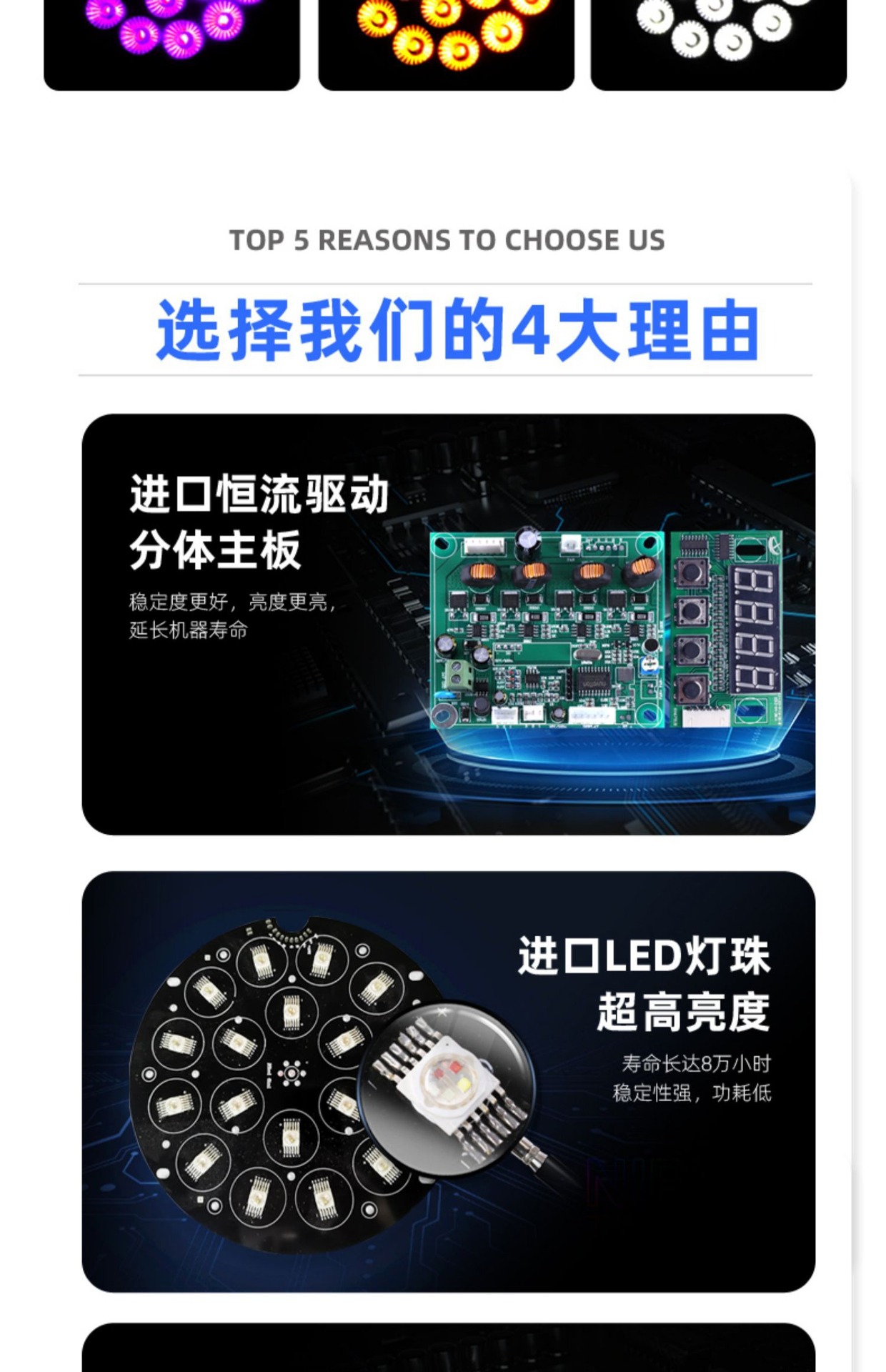 超薄帕灯24颗18灯光大功率七彩灯遥控婚庆舞台灯厂家全彩扁帕灯详情13