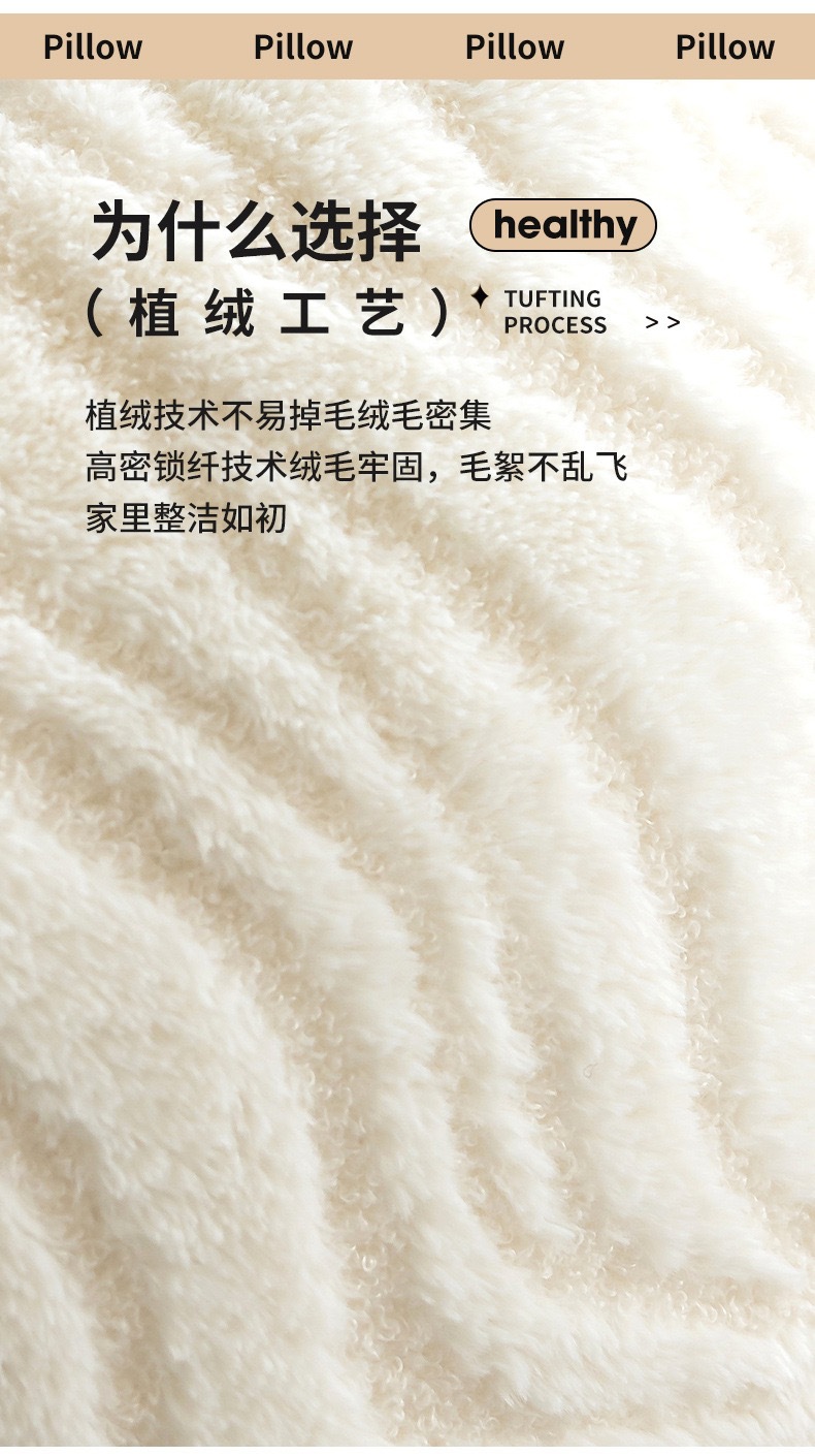 New water wave texture pillowcase, three-dimensional plush simple home sofa pillow cover, living room and bedroom decorative cushion pic 1