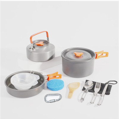 小茶壶组合套装锅软化铝硬质野营组合餐具便携户外用品炊具锅具详情7
