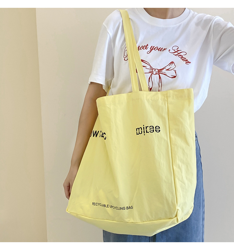 热巴同款帆布包LOWCLASSIC大容量通勤单肩包简约购物袋潮百搭详情29