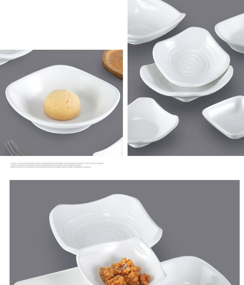 密胺小碟子塑料四方形小盘子快餐小菜碟调料味碟小吃盘商用详情12