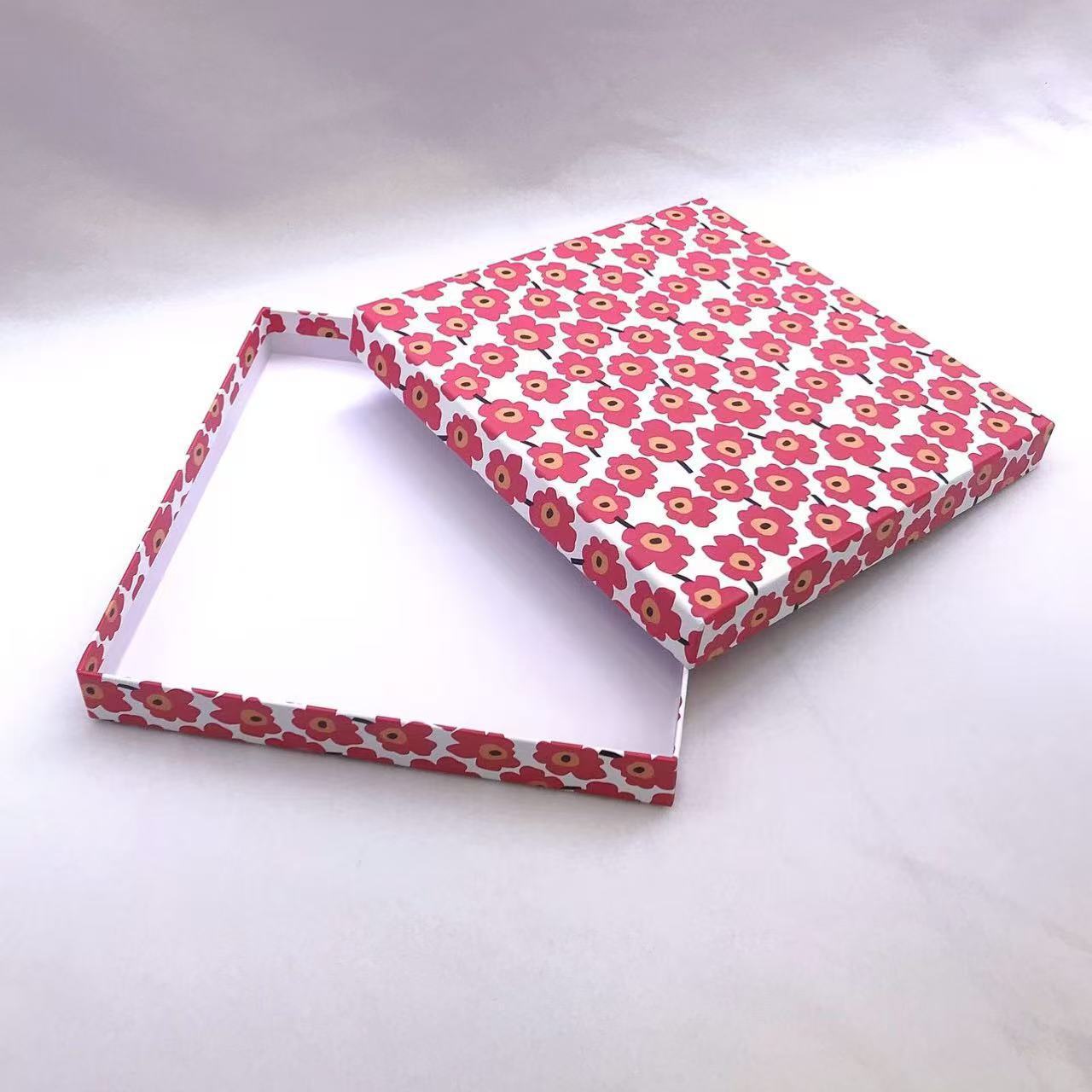 Fabricante al por mayor en stock caja de regalo cielo cubierta rectángulo estampado pañuelo bufanda caja pic 10
