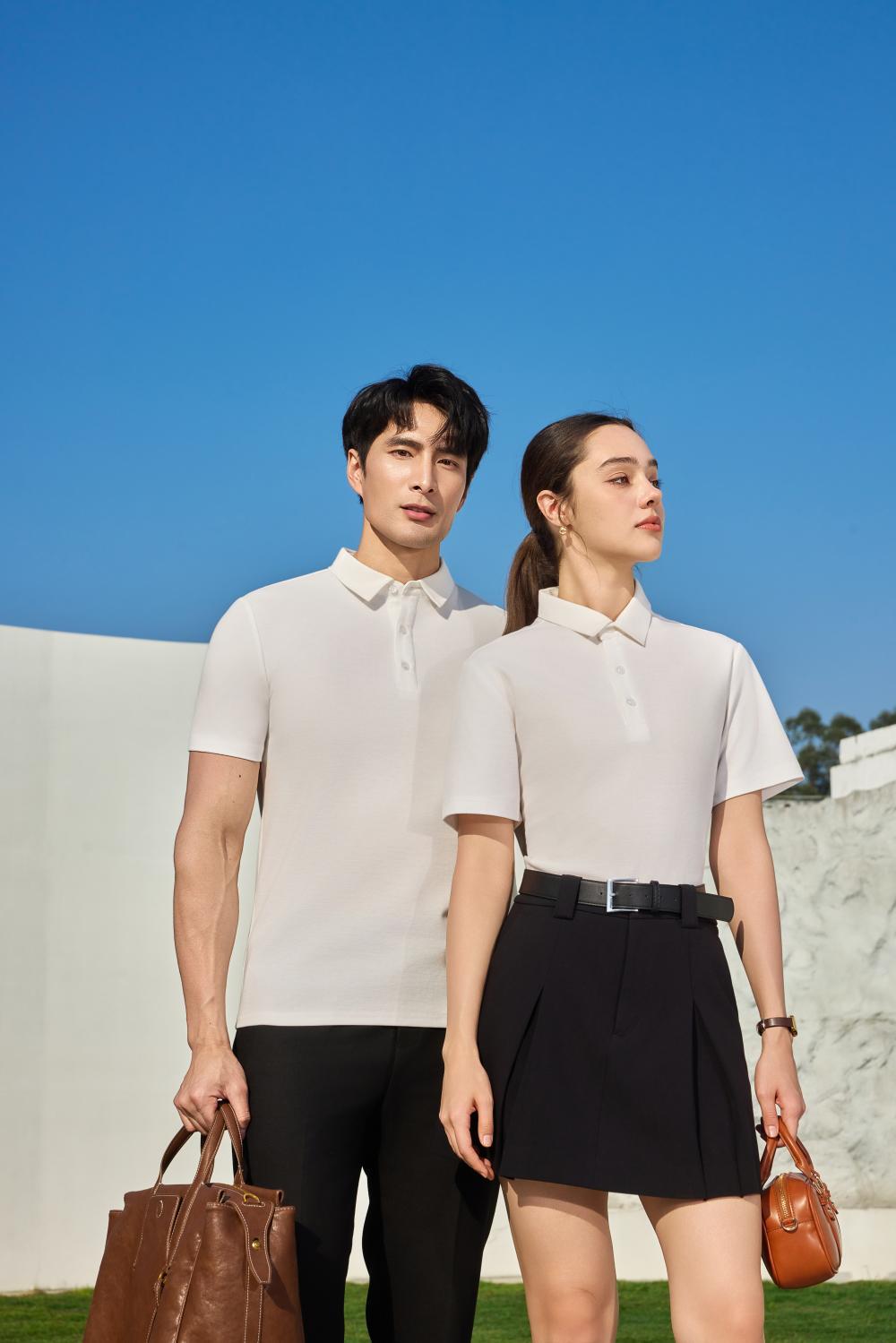Polo衫女短袖时尚棉T上衣 Polo领连衣裙详情26