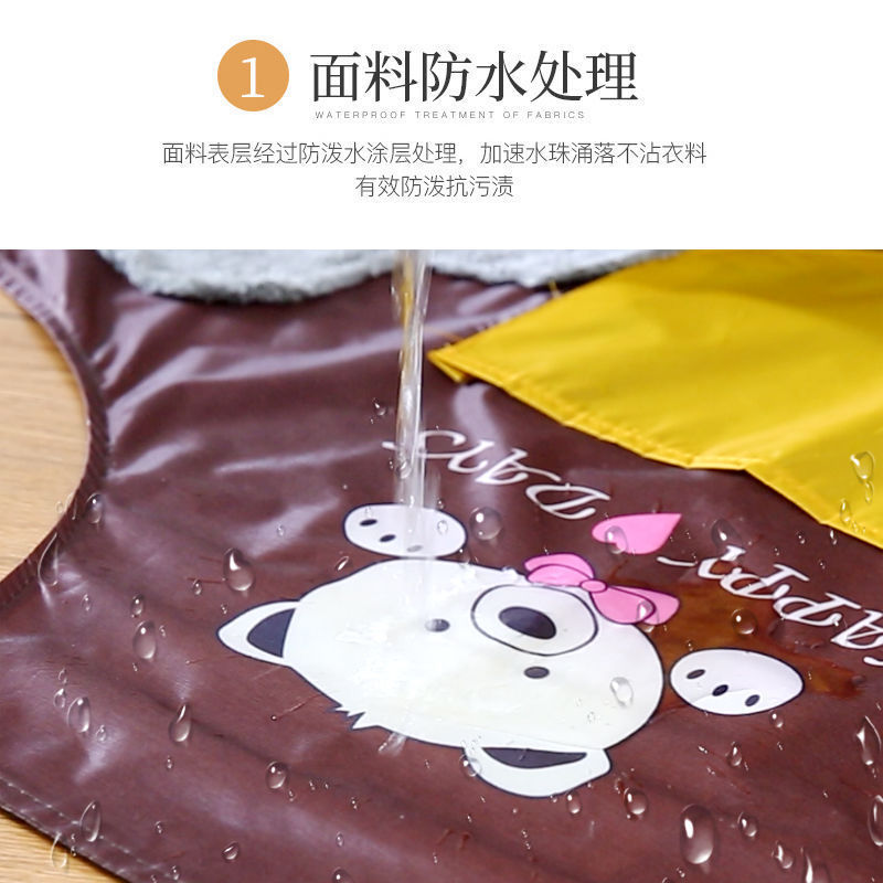 厨房小熊擦手围裙防水防油污挂脖时尚可爱围腰印制logo围裙批发详情6