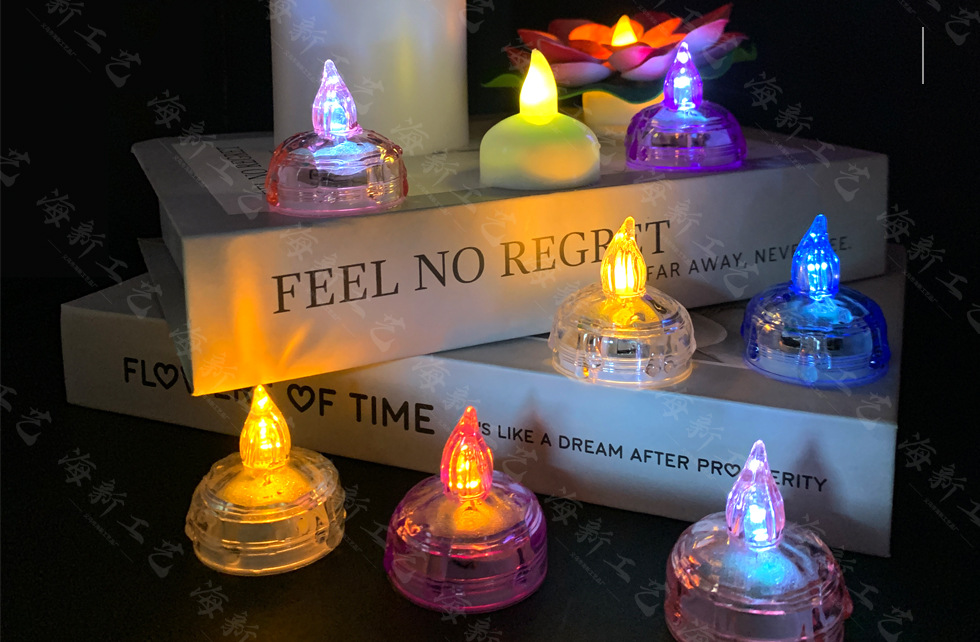 led电子感应浮水蜡烛灯遇水即亮防水无烟氛围灯圣诞情人节装饰灯详情6