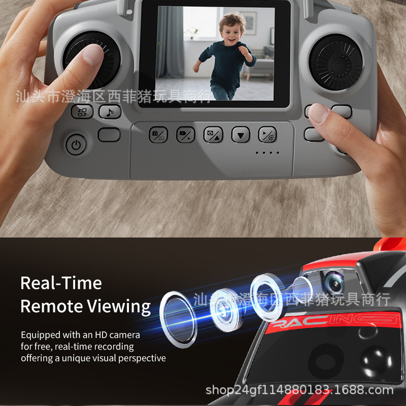 Cross-border remote control MINI car camera and photo cartoon Q-version mini screen control racing drifting C6 remote control car toy pic 30