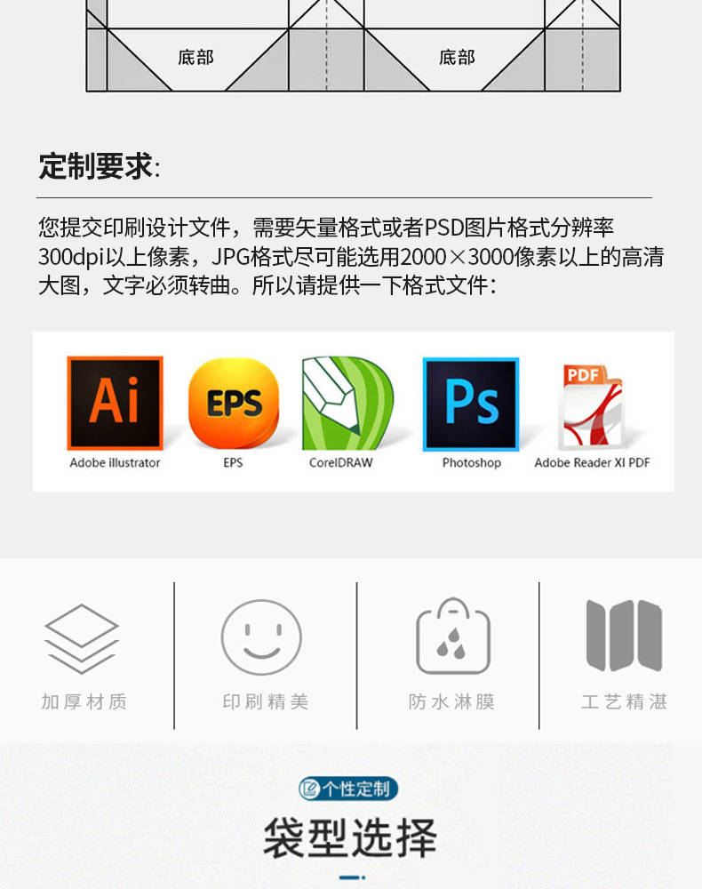 定制编织手提袋购物礼品袋覆膜彩印pp广告袋logo定做塑料包装袋详情9