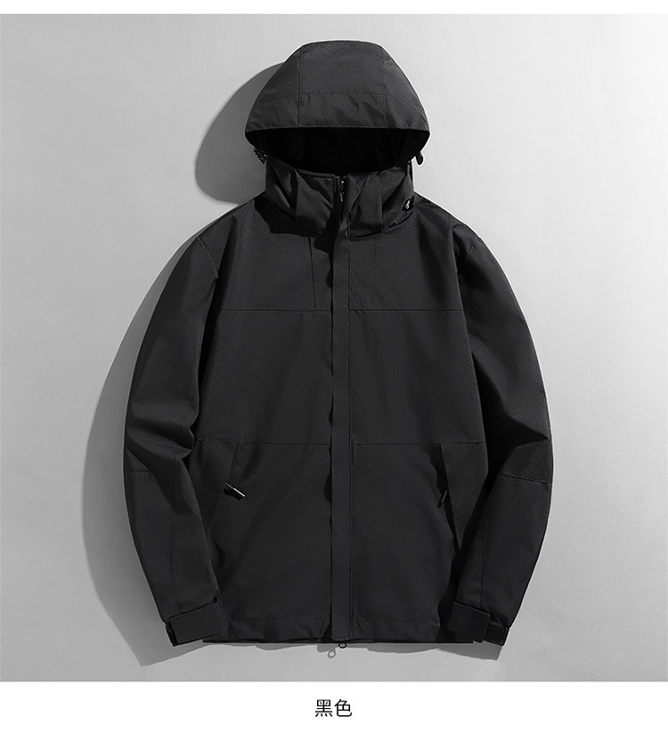 厂家北脸春秋薄款户外单层情侣冲锋衣男士防风防水外套女潮服定制详情13