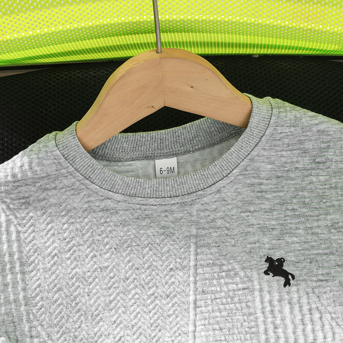 A simple and comfortable embroidered T-shirt and shorts set with horse racing patterns for boys aged 0-3 years old, a new summer sports outfit pic 14