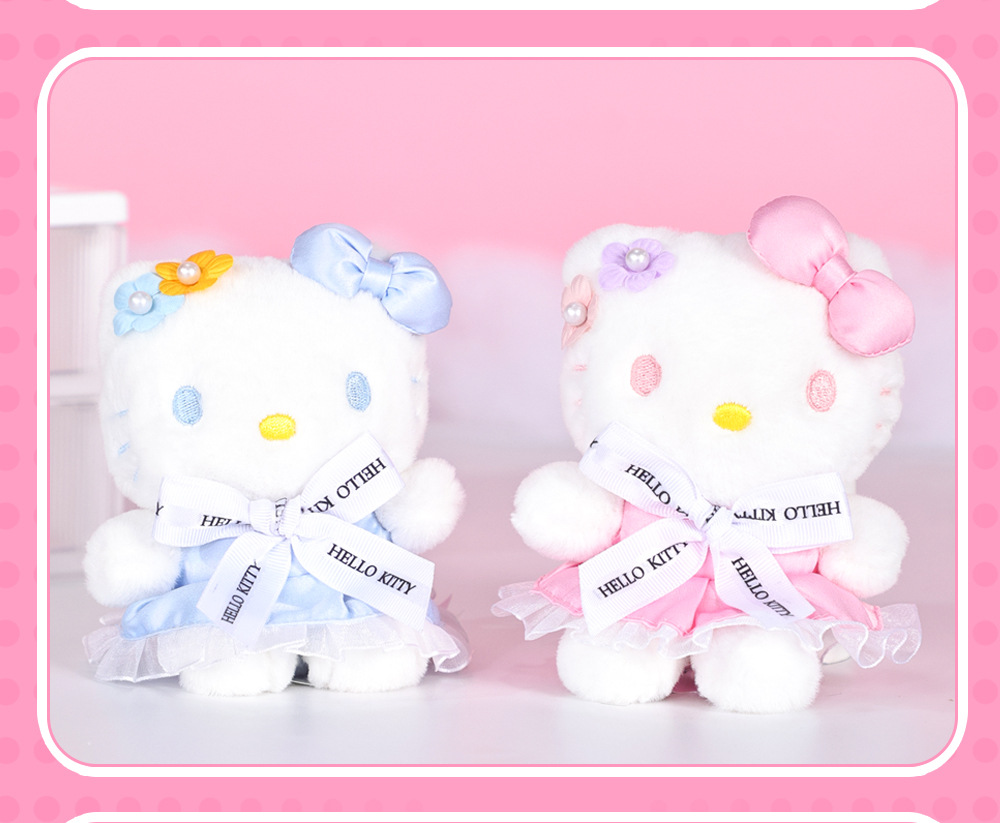 hellokitty正版站姿凯蒂猫挂件包包钥匙扣毛绒布艺玩偶公仔挂饰经典款详情12