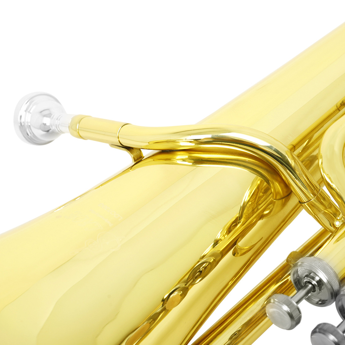 SLADE instrumento de trompeta upper bass en tono Bb latón tres teclas teclas de pie bugle marchante principiante tocar trompeta bajo pic 13