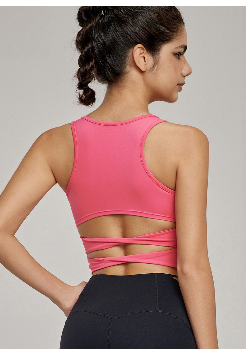 大树服饰运动背心女带胸垫性感瑜伽服上衣背心透气不跑杯健身背心详情29