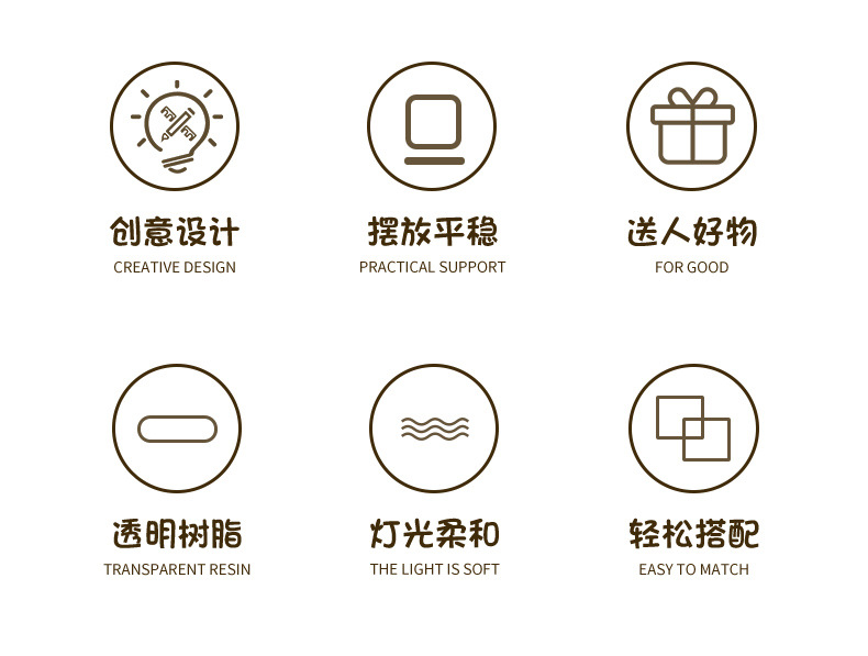 可爱植绒小象台灯卧室儿童新款,树脂,USB,卡通,花朵,客厅装饰详情3