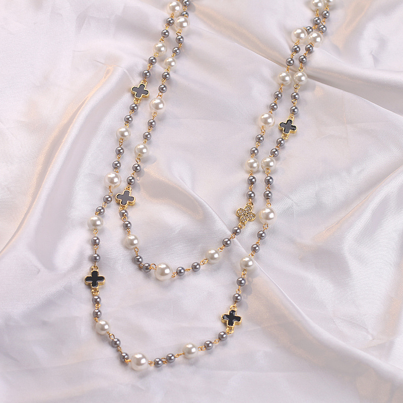 珍珠项链女款轻奢小众2023新款爆款颈链长款毛衣链衣服装饰配饰品详情9