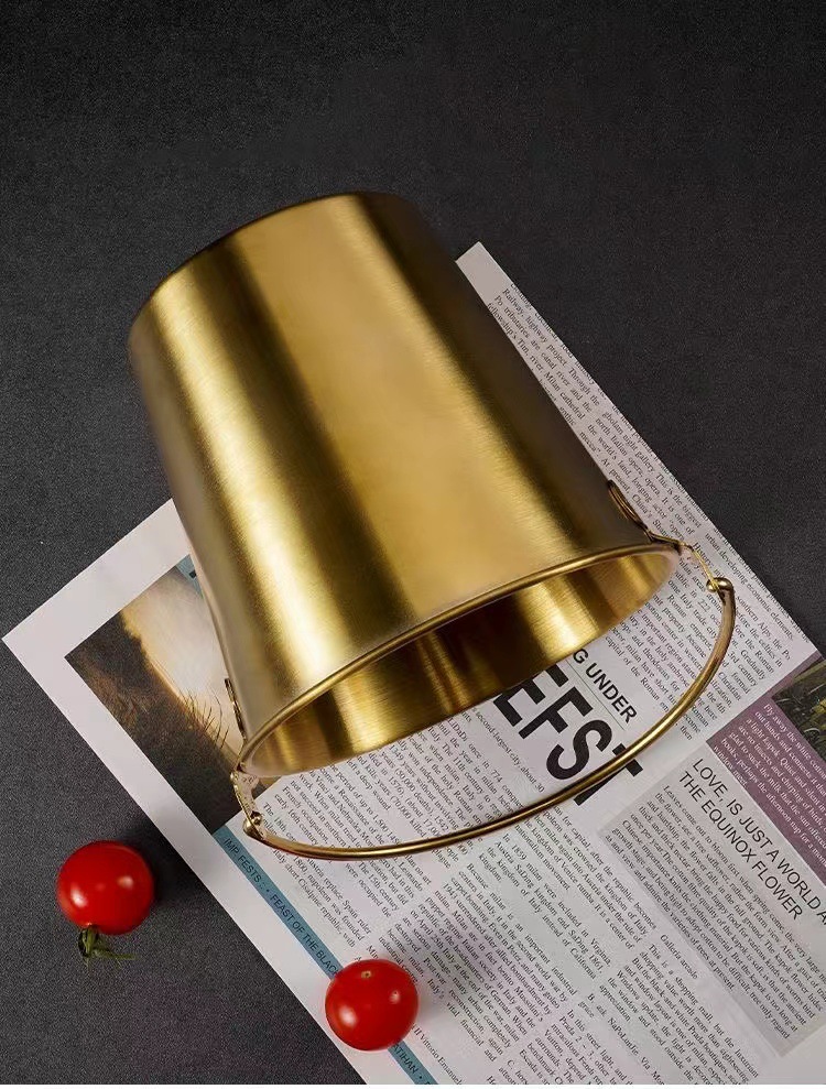 Creative Korean-style 304 stainless steel snack, French fries, fried chicken bucket, KTV bar, ice cube bucket, dining room, fried food bucket, snack basket pic 18