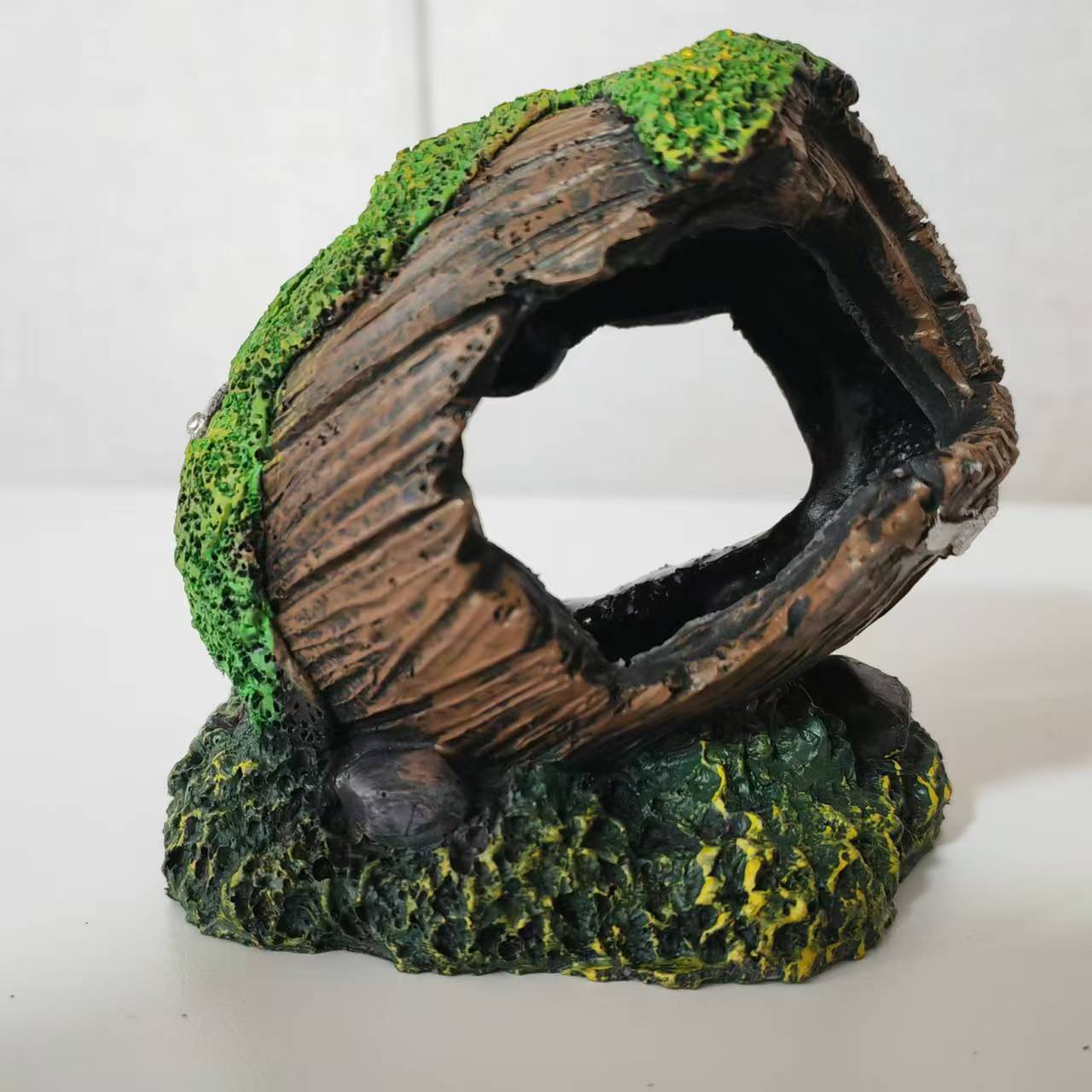 新款鱼缸装饰躲避洞穴水族箱摆设虾屋慈鲷虾窝躲藏屋空心仿真酒桶详情9