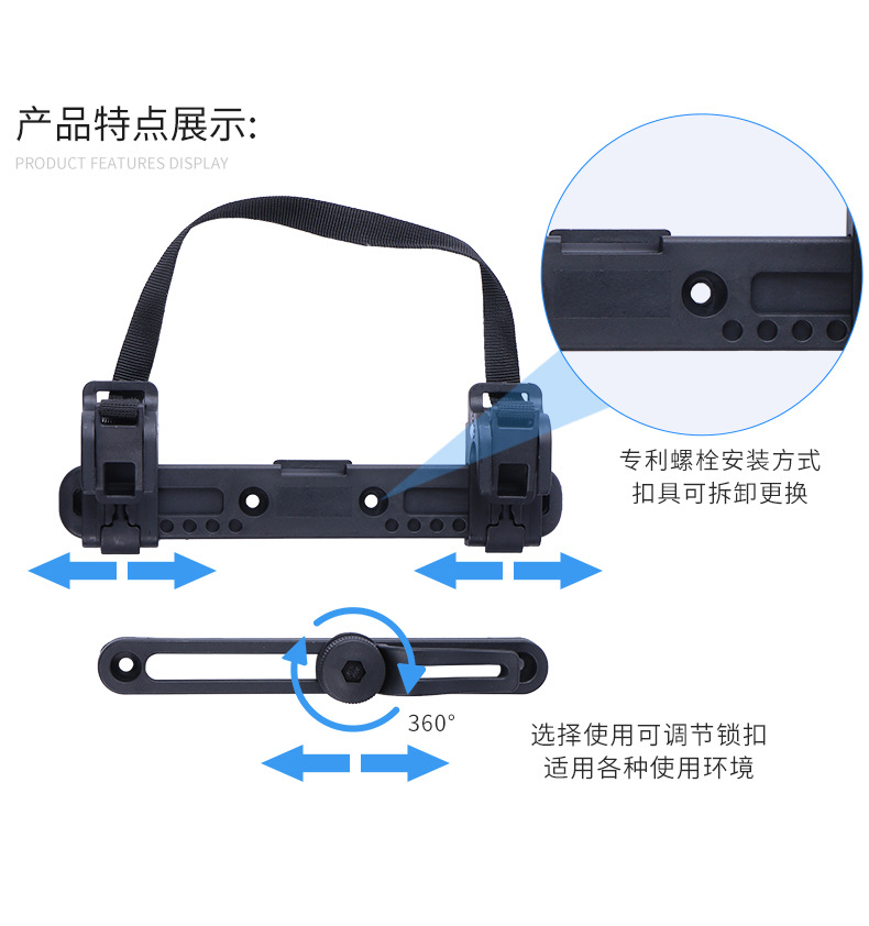 Factory wholesale of bicycle side bag buckles, short bicycle bag hanging buckle accessories, and bicycle pack buckles in stock pic 5