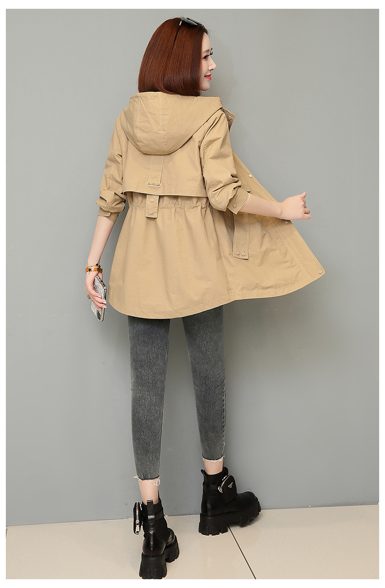 小香风中长款风衣女士2024春秋新款宽松休闲洋气百搭工装外套大码详情20