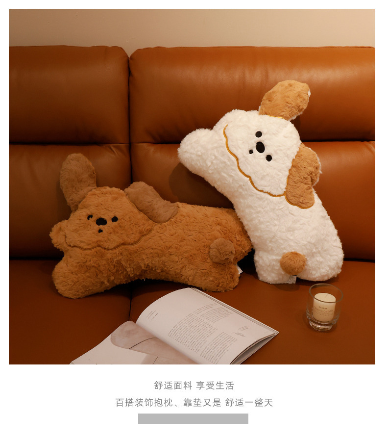 Creative Dudu dog throw pillows, cute puppy plush toys, sofa cushions, soothing dolls, living room decoration gifts pic 18