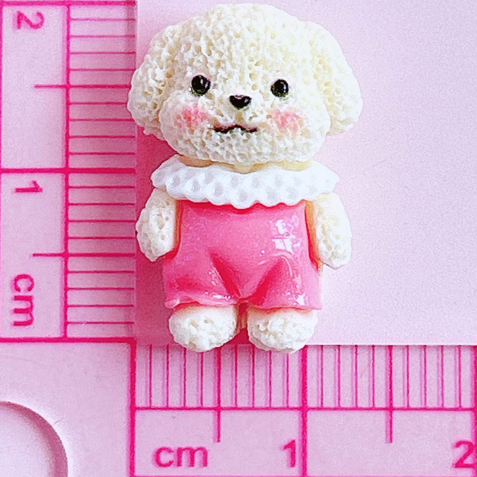 Cute bichon Frise pet dog decoration, diy hair accessories, hair clips, handcrafted creative pendants, shoe buckle stickers pic 12