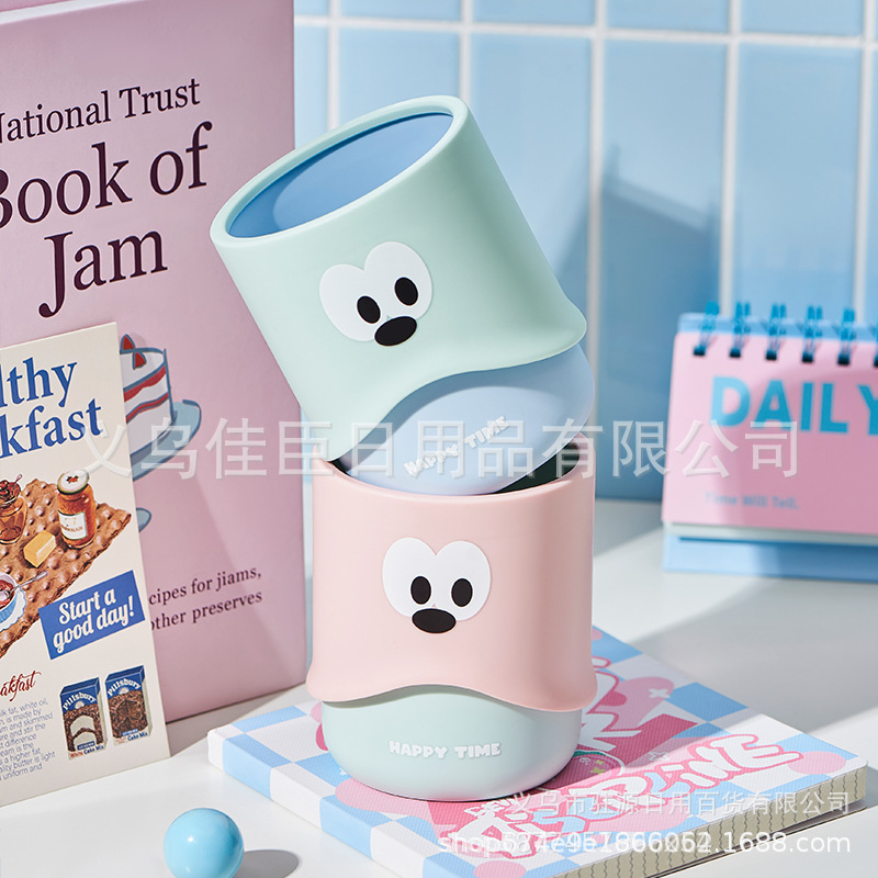 Big-eyed cute pen holder desktop storage creative cartoon pen holder Cute pen holder student stationery storage box office pic 4