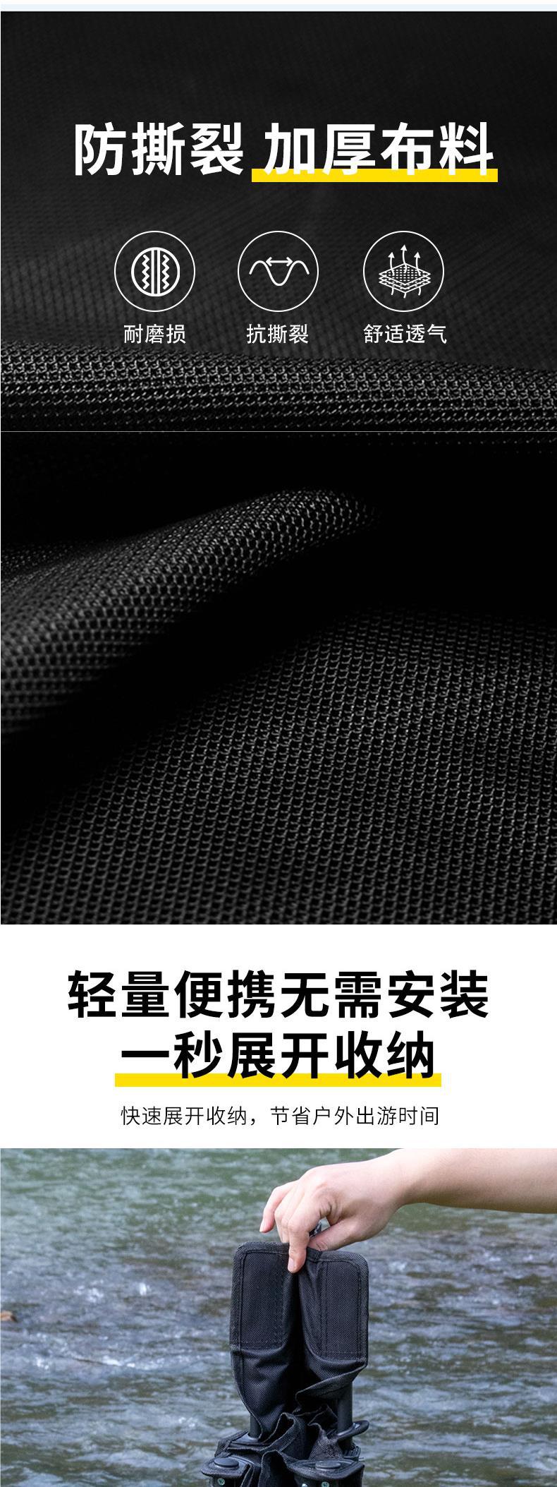 极猎户外露营便携式折叠桌椅休闲桌子钓鱼靠背椅子美术生写生马扎详情4