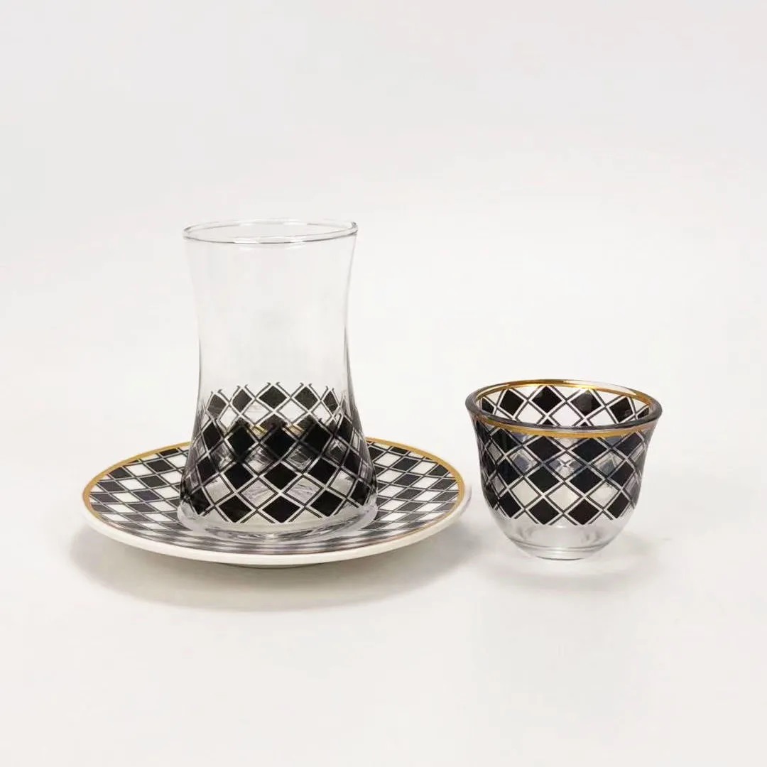 6ga golden red exotic Arabian flower tea cup, glass cup, Turkish style coffee cup, ins style afternoon tea pic 13