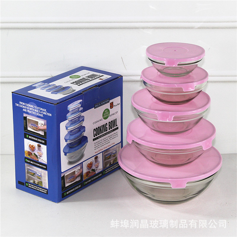 家用玻璃碗套装食品级加厚带盖808保鲜碗高颜值大容量碗透明汤碗详情15