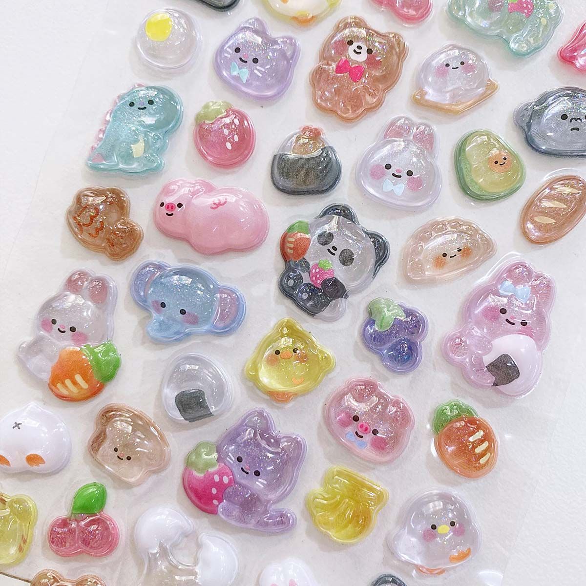 Wholesale of Japanese-style cartoon, beautiful 3d stereoscopic relief acrylic diamond and gemstone stickers for children and girls pic 5
