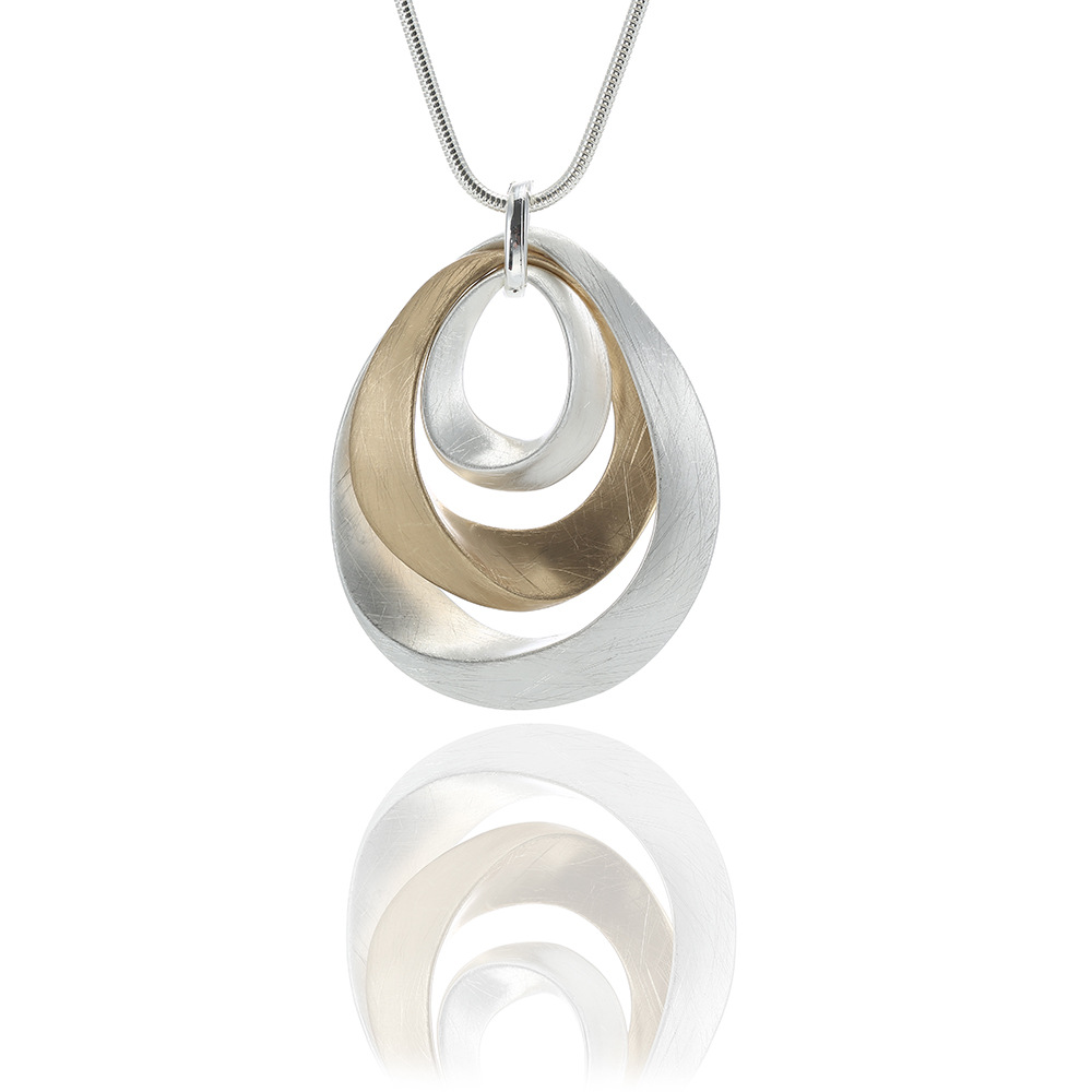 毛衣链跨境亚马逊爆款女士拉丝水滴高级感女饰品复古简约长项链详情9