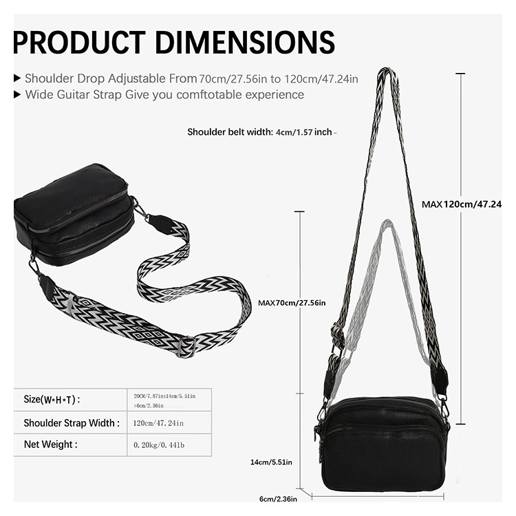 外贸潮流女包小众时尚质感宽肩带大容量女士单肩斜挎小方包跨境详情3