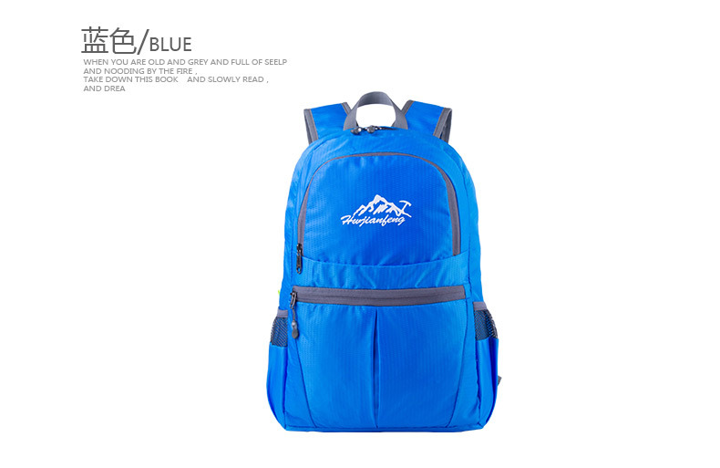【PLUS Exclusive 】 Lightweight folding bag, wear-resistant and water-repellent Oxford fabric printed backpack, outdoor travel backpack pic 18