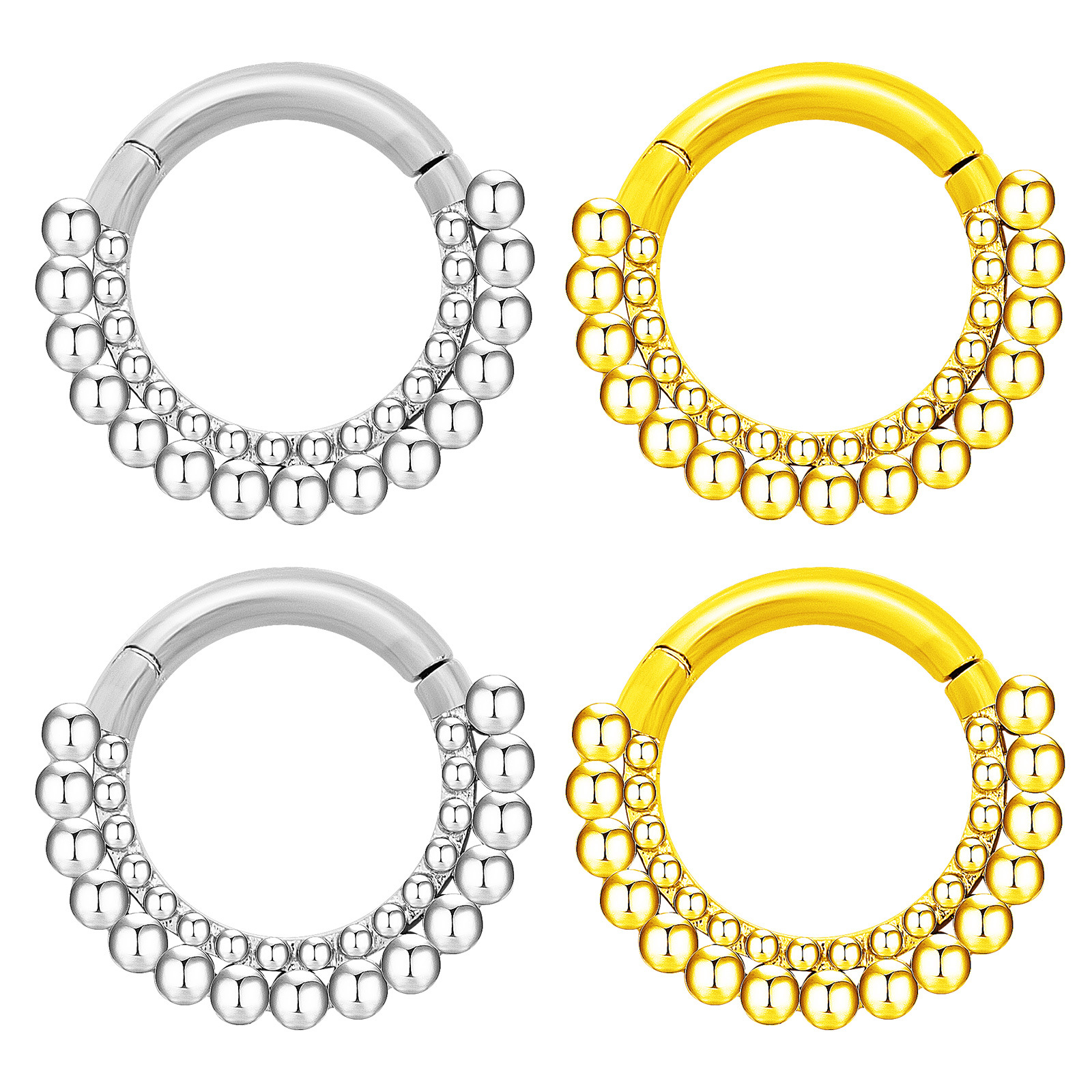 圆形镶钻耳饰鼻环穿刺 欧美跨境外贸耳饰批发 独特设计穿刺饰品 时尚潮流其他穿刺饰品详情3