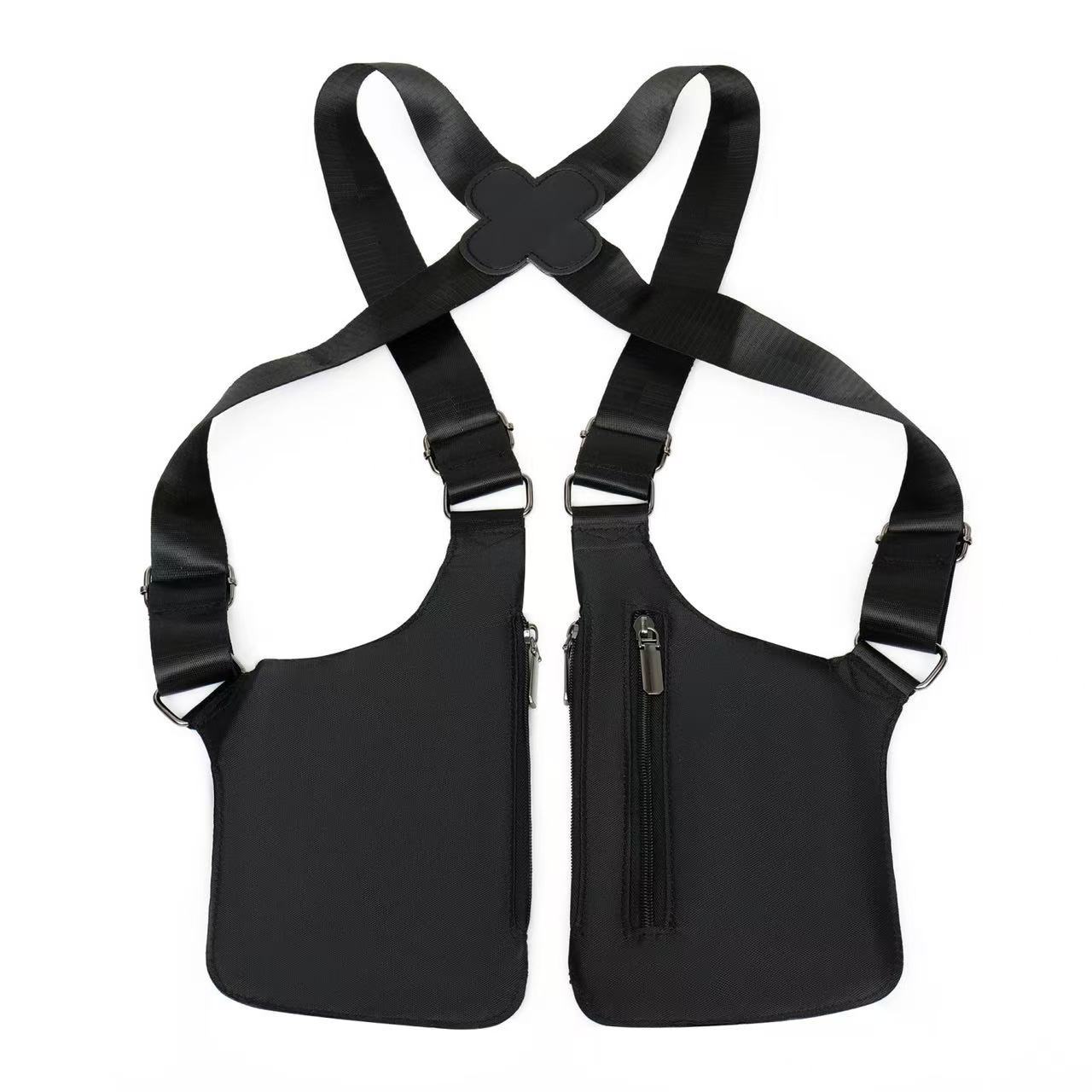 亚马逊男士复古背带腋下挎包多功能单肩包女士户外手机包便携详情3