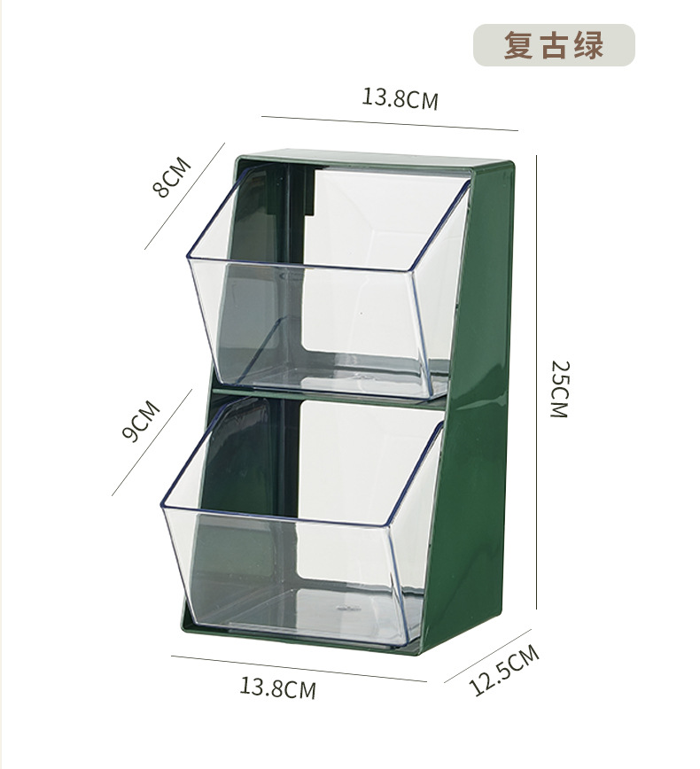 茶包收纳盒胶囊咖啡速溶家居办公室茶水间透明桌面收纳整理置物架详情3