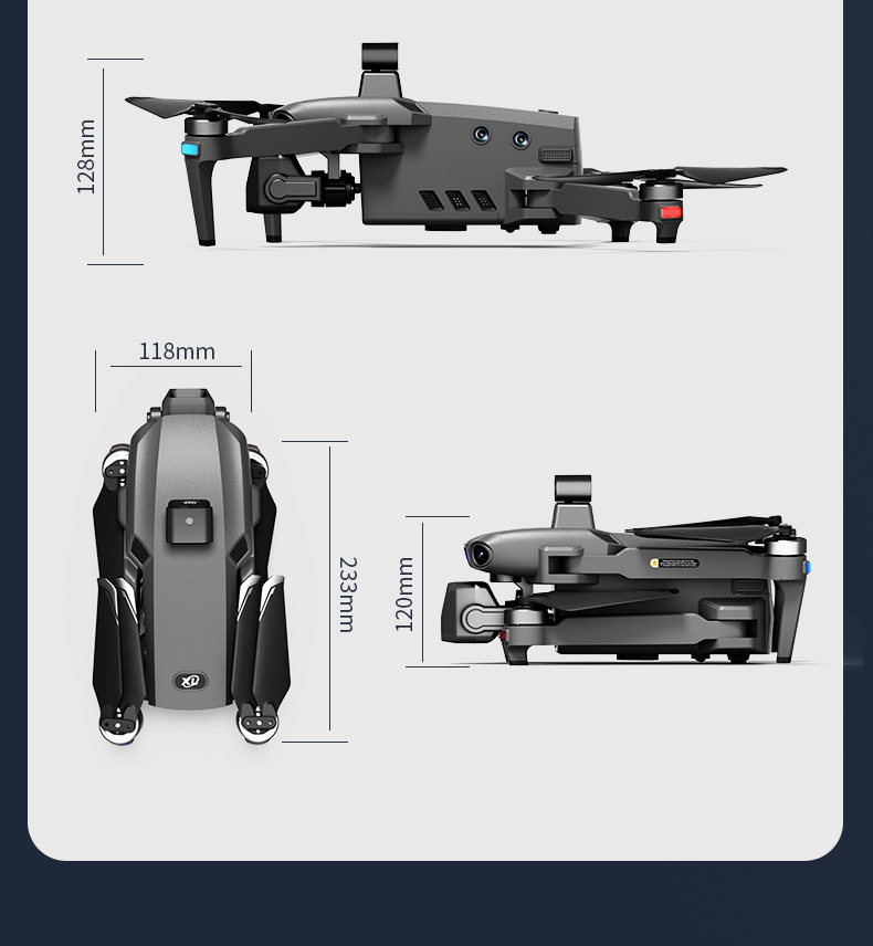 The latest S880 professional unmanned aerial vehicle, equipped with a large screen control for long-distance 12-kilometer video transmission and a 3-axis gimbal, Pengyi P7Max pic 22