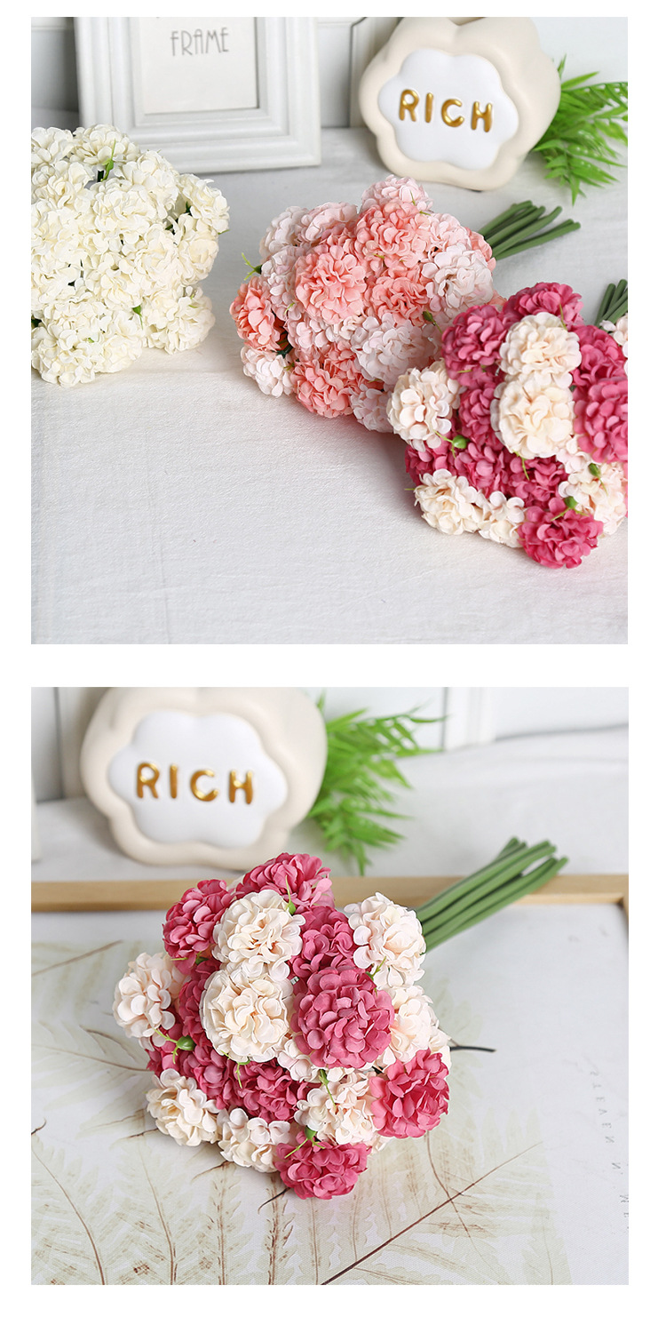 仿真花束27头手捧油画绣球假花婚礼家居装饰摄影道具高级感成品工艺品礼品详情5