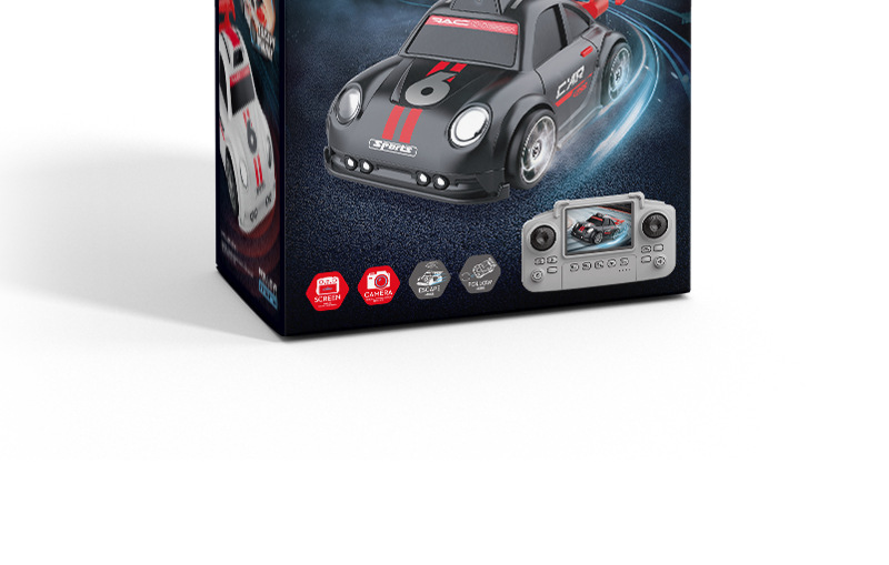 Cross-border remote control MINI car camera and photo cartoon Q-version mini screen control racing drifting C6 remote control car toy pic 24