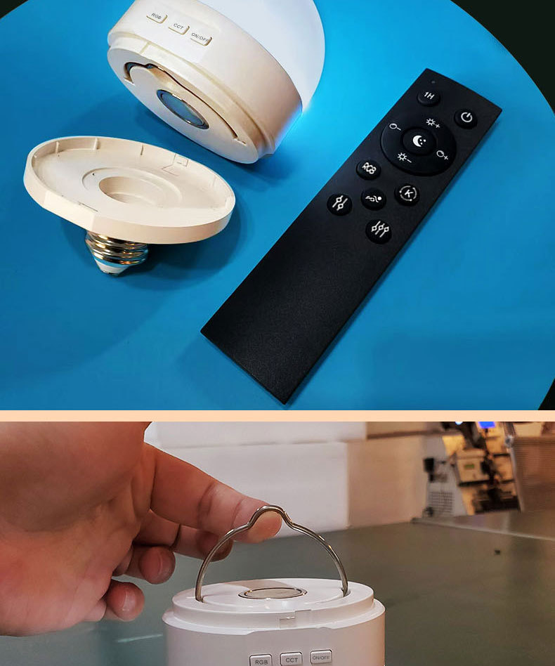 Cross-border rechargeable detachable magnetic bulb, 2.4G remote control USB, long-lasting wireless led Bluetooth bulb night light pic 16