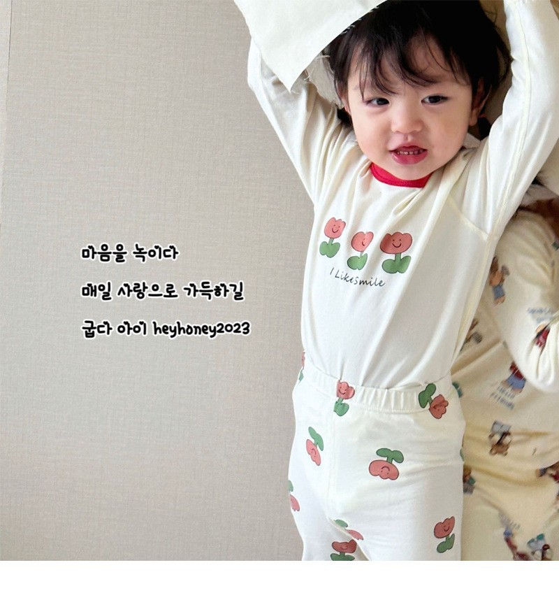 A类纯棉男女童宝宝秋季家居服内衣套装韩版无感印花睡衣秋衣秋裤详情10