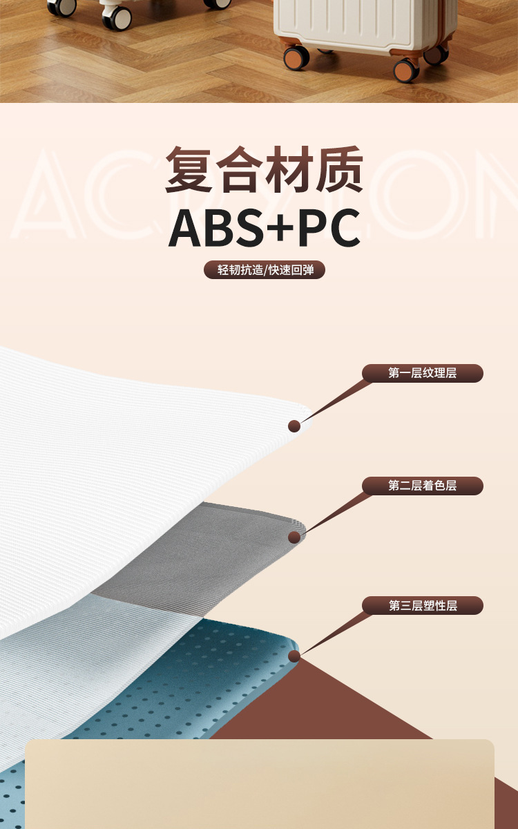 行李箱2024新款拉杆箱男女抗震密码箱20寸可登机旅行箱学生多功能详情3