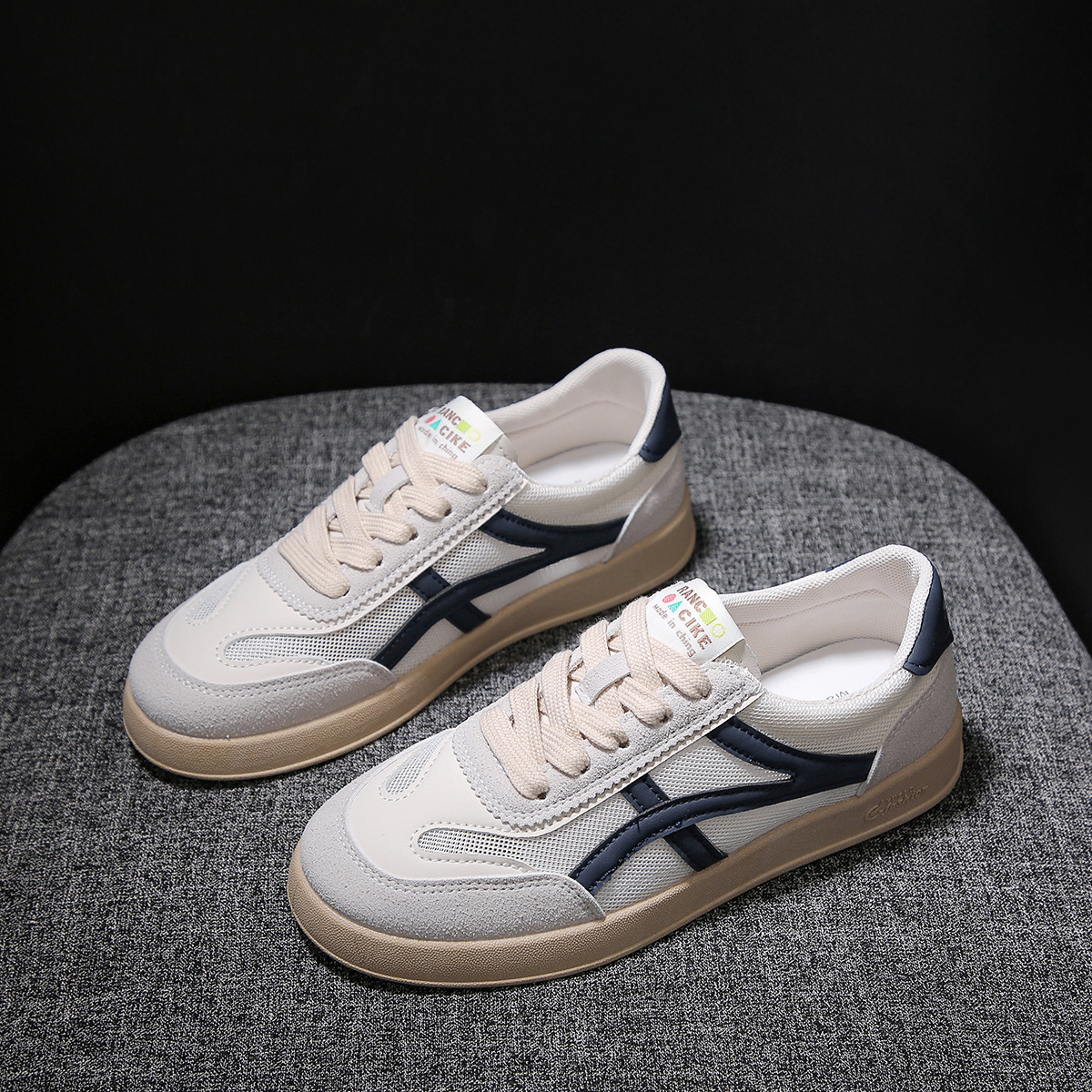 网面透气阿甘鞋女2025年夏季新款小白鞋平底防滑百搭休闲运动板鞋详情15