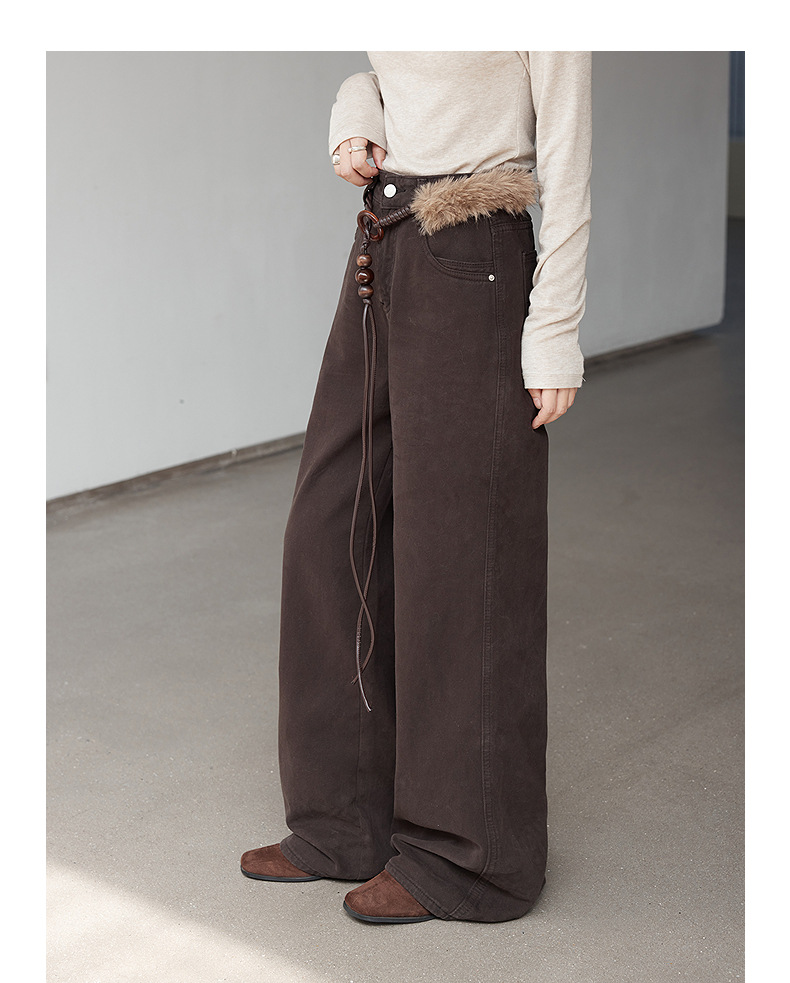 【 Denim Simple】 Ge Ming Korean Commuter straight-leg jeans for Women 2025 Autumn New Style Long Pants N732C pic 34