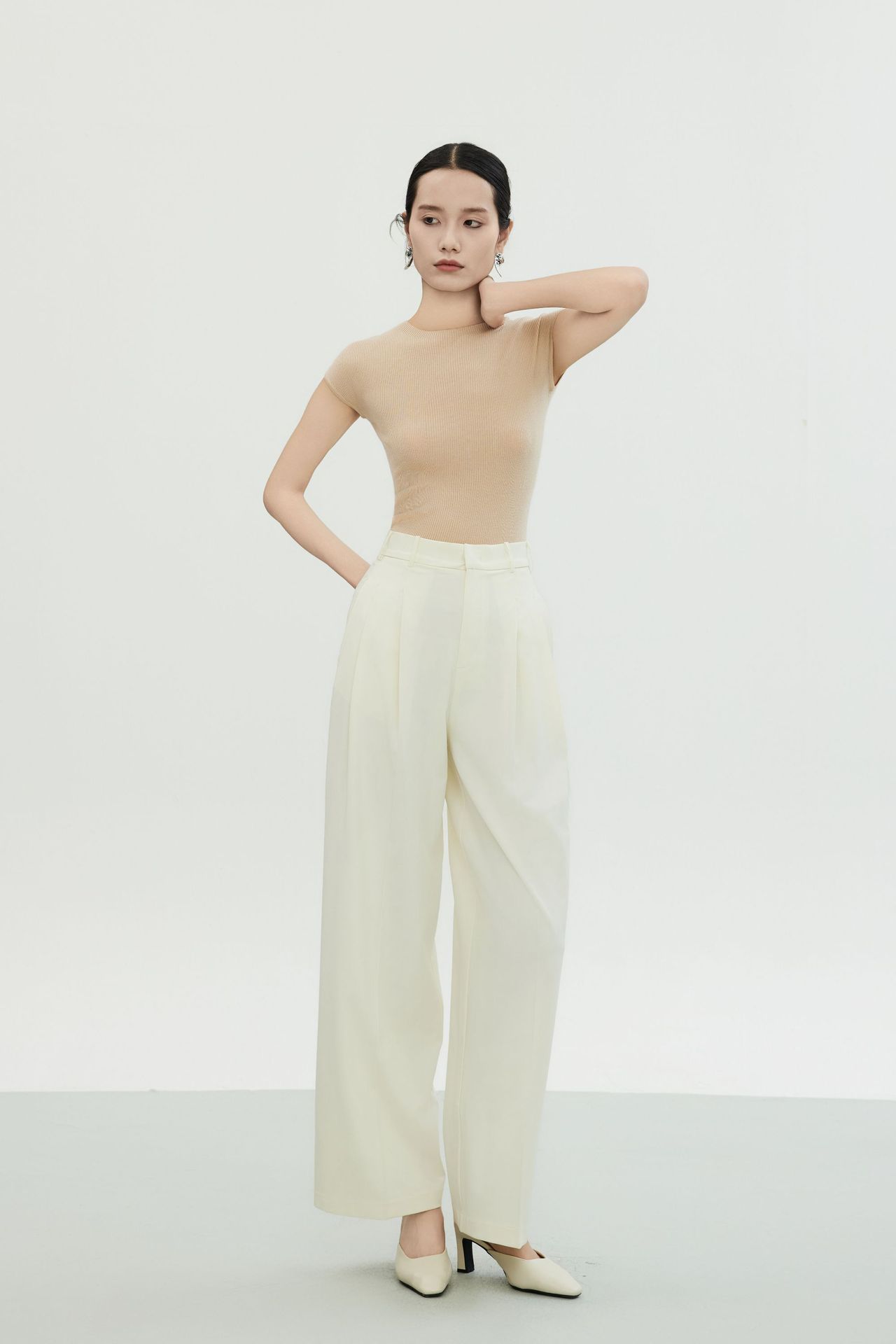 白露版型巨好无缝短袖针织衫半袖打底上衣圆领T恤女羊毛衫修身详情46