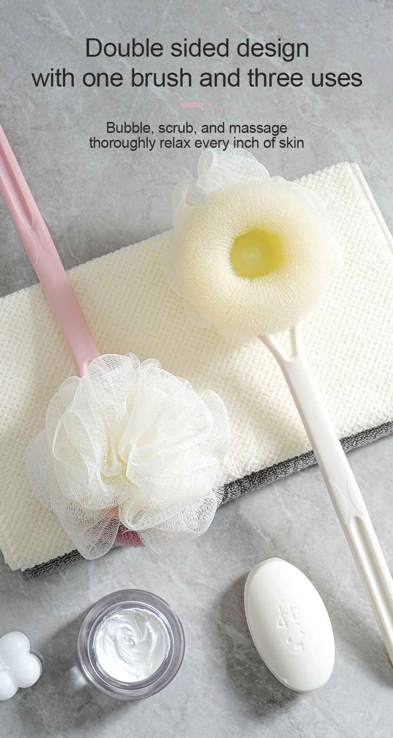 Women's Bathing Brush 2-in-1 Back Brush Rubbing Mud and Back详情2