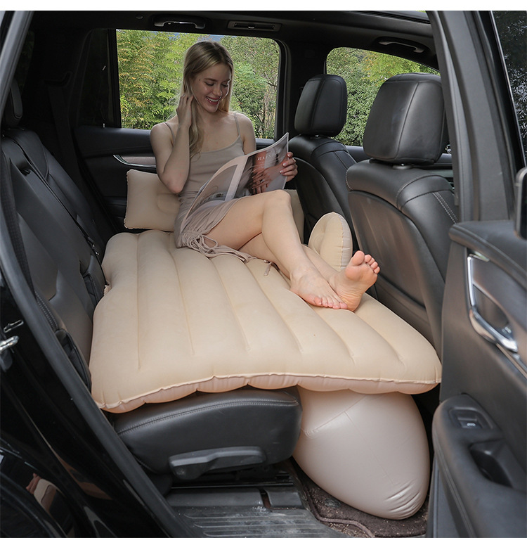 Cross-border interior products: Car bed, camping, SUV rear flocking pad, universal bed, automatic air mattress, high-end, thickened and durable pic 19